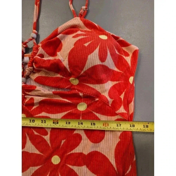 Madden NYC Floral Sun Dress XXL - Bright Red & Orange Daisy Print - Picture 9 of 11